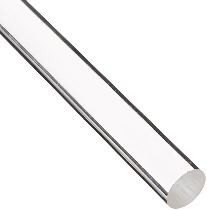 Zeekio Acrylic Lucite Rod Dowel - 5/8"(16mm) x 24"(610mm) - One Rod (Clear) - Image 1